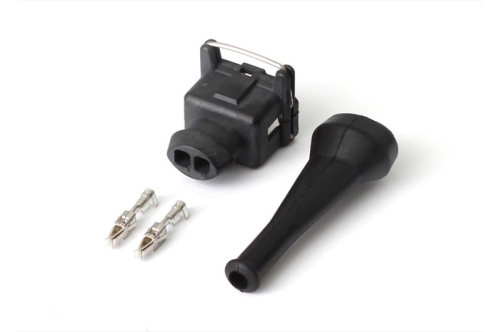 871DA136-F095-91E3-0B68-F17E0ECFCE95 Haltech Plug & Pins Only Bosch EV1 (Square) 2 Pin Junior Tim - Image 1